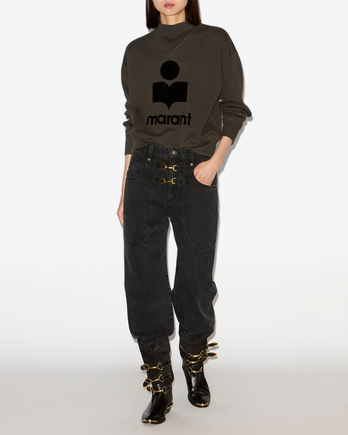 Felpa moby Woman Nero lavato 4