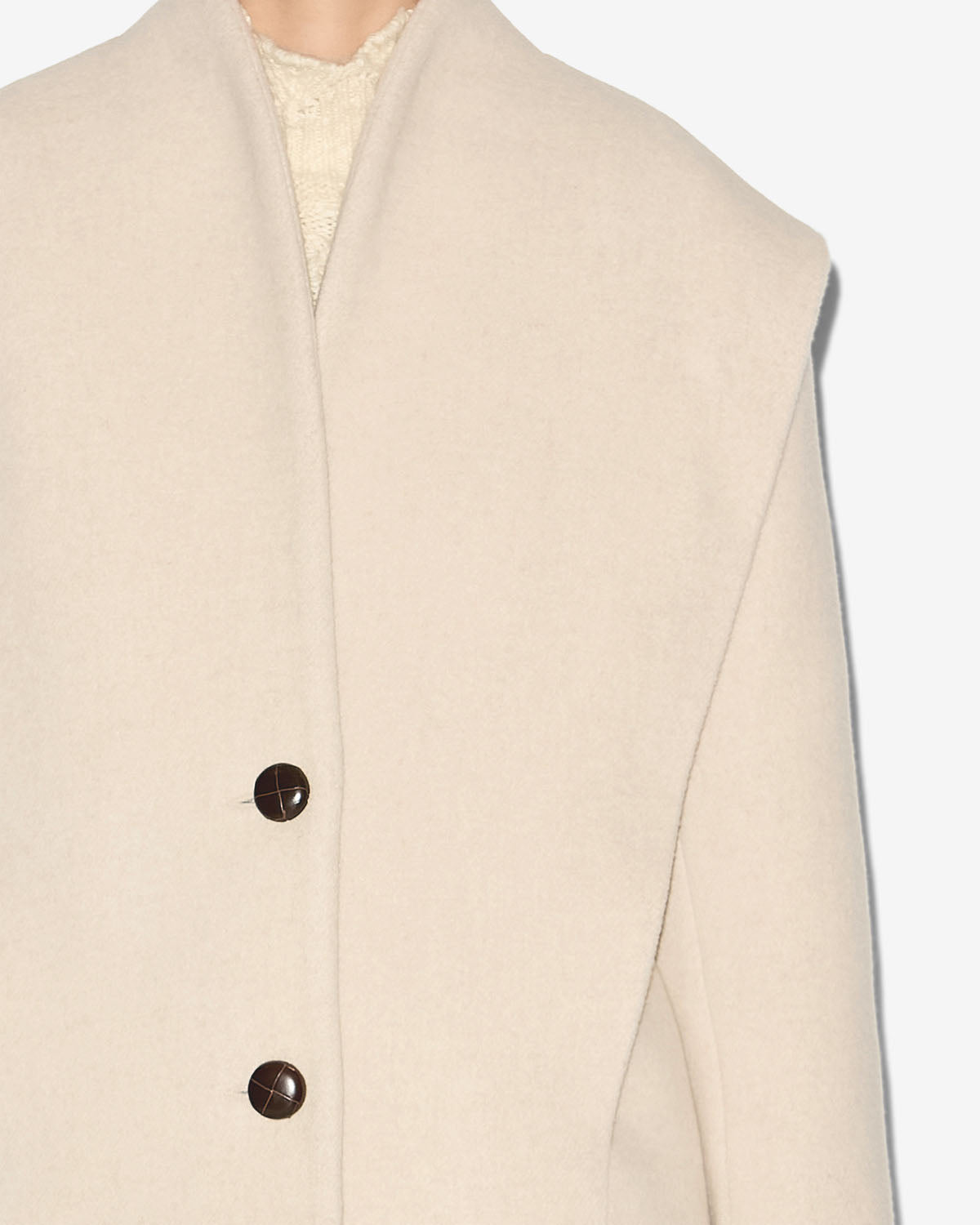 Manteau dyogo Woman Écru 4