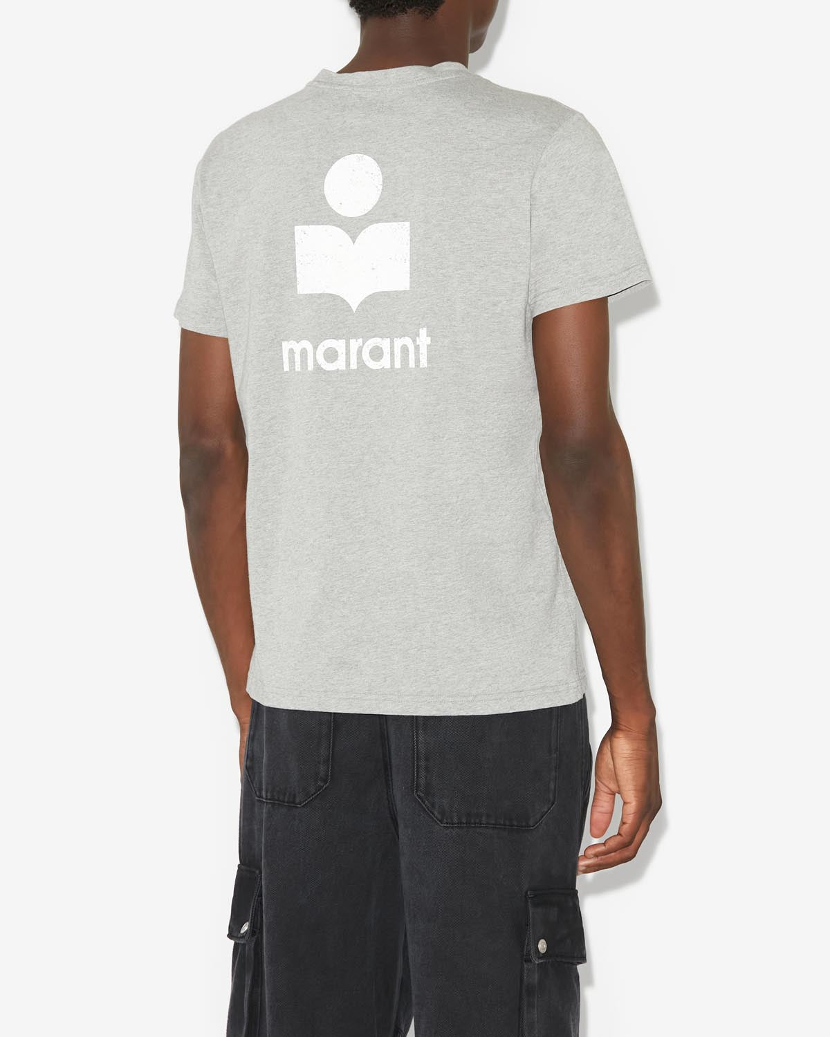 T-shirt zafferh mit logo Man Ecru and gray 4